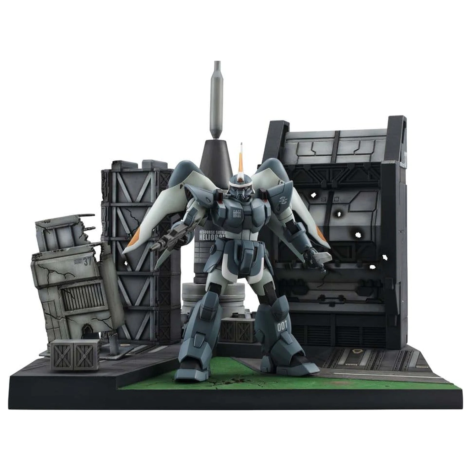 Mobile Suit Gundam SEED Realistic Model Series Dioráma G Structure GS06M Bojová scéna Heliopolis Materiál Farebná edícia 18 cm produktová fotografia
