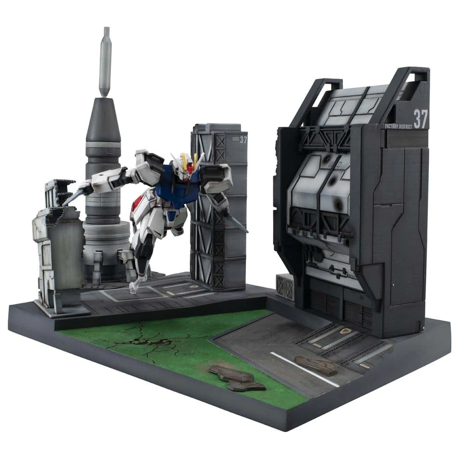 Mobile Suit Gundam SEED Realistic Model Series Dioráma G Structure GS06M Bojová scéna Heliopolis Materiál Farebná edícia 18 cm produktová fotografia