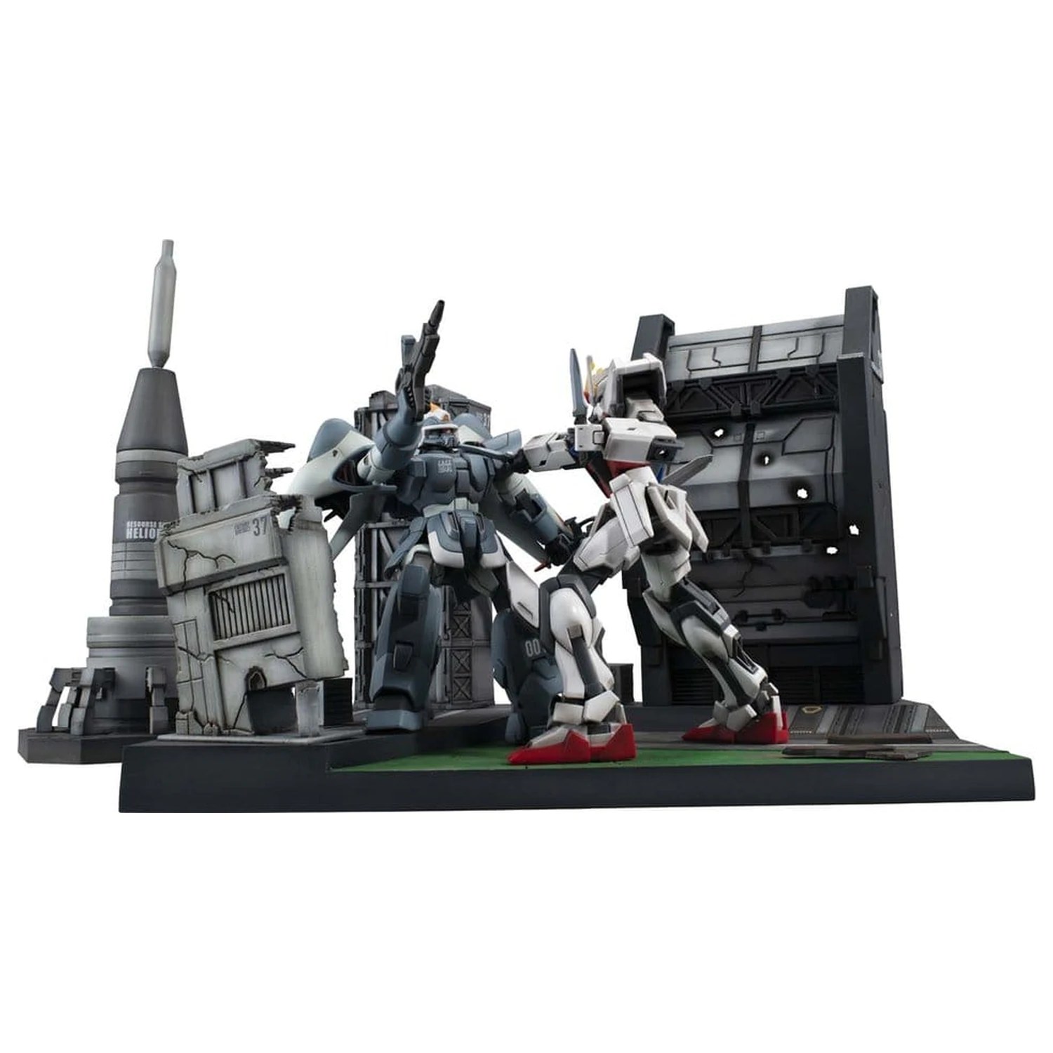 Mobile Suit Gundam SEED Realistic Model Series Dioráma G Structure GS06M Bojová scéna Heliopolis Materiál Farebná edícia 18 cm produktová fotografia