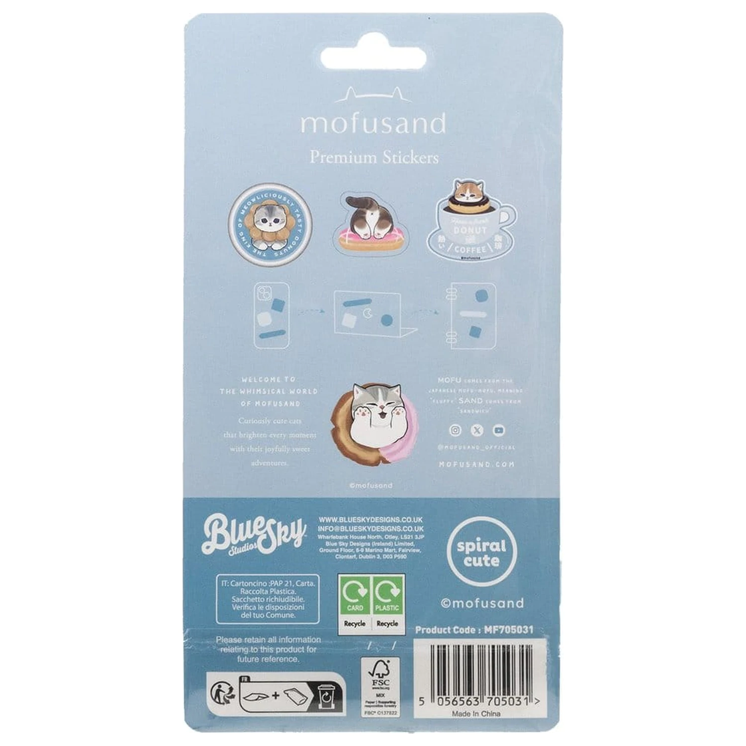 Mofusand Sticker sada Premium produktová fotografia