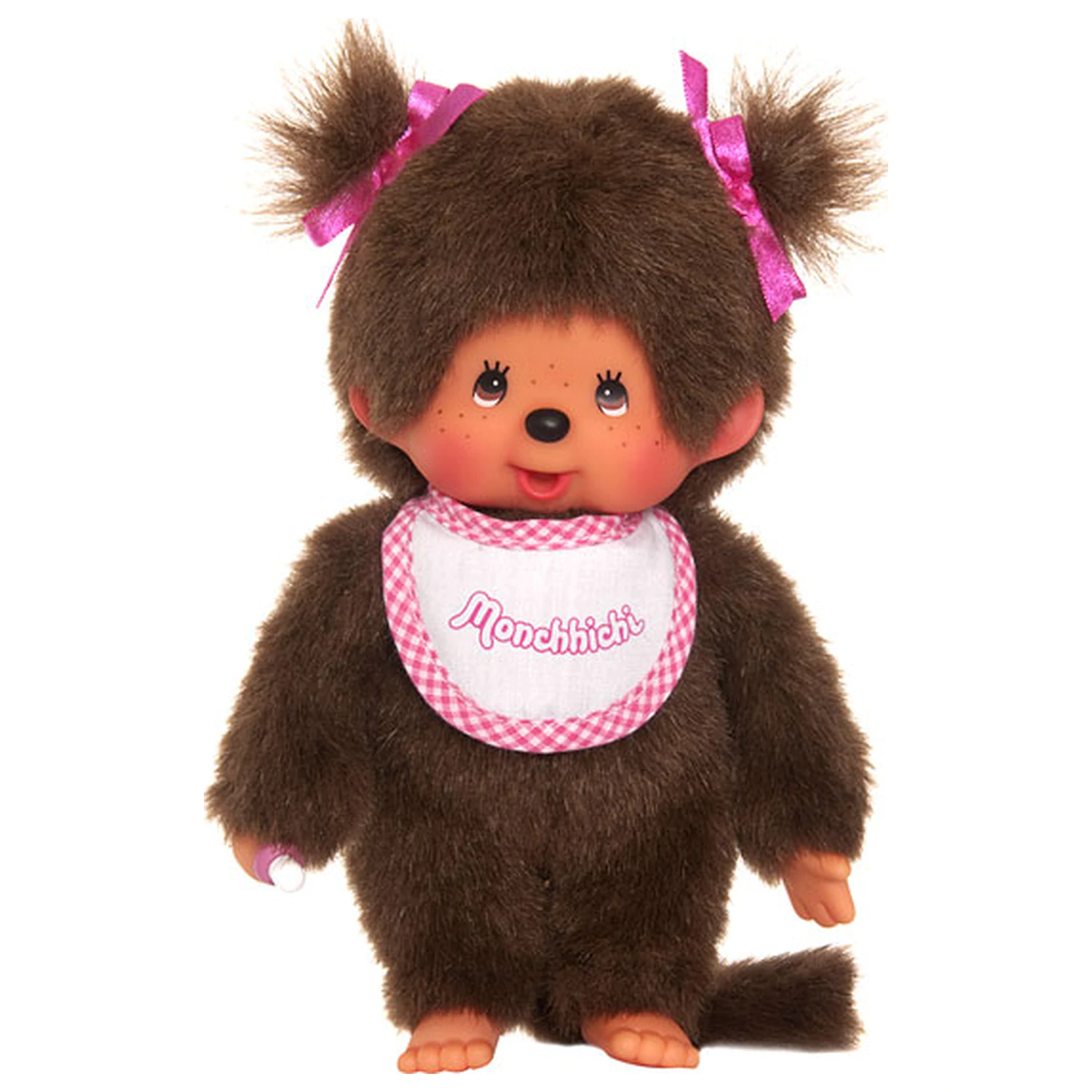 MONCHHICHI Girl Ružovo-biely podbradník plyšová hračka 20cm produktová fotografia