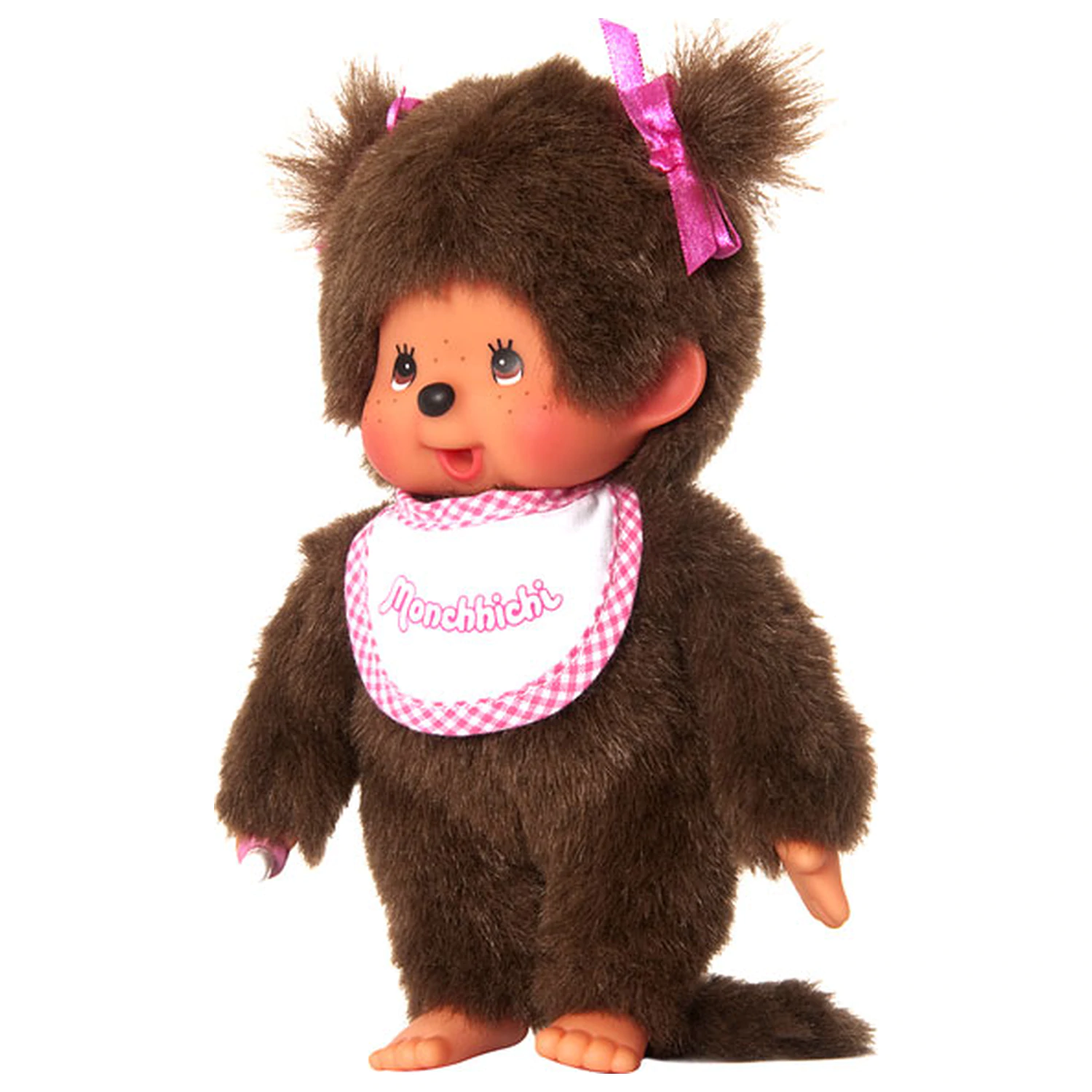 MONCHHICHI Girl Ružovo-biely podbradník plyšová hračka 20cm produktová fotografia