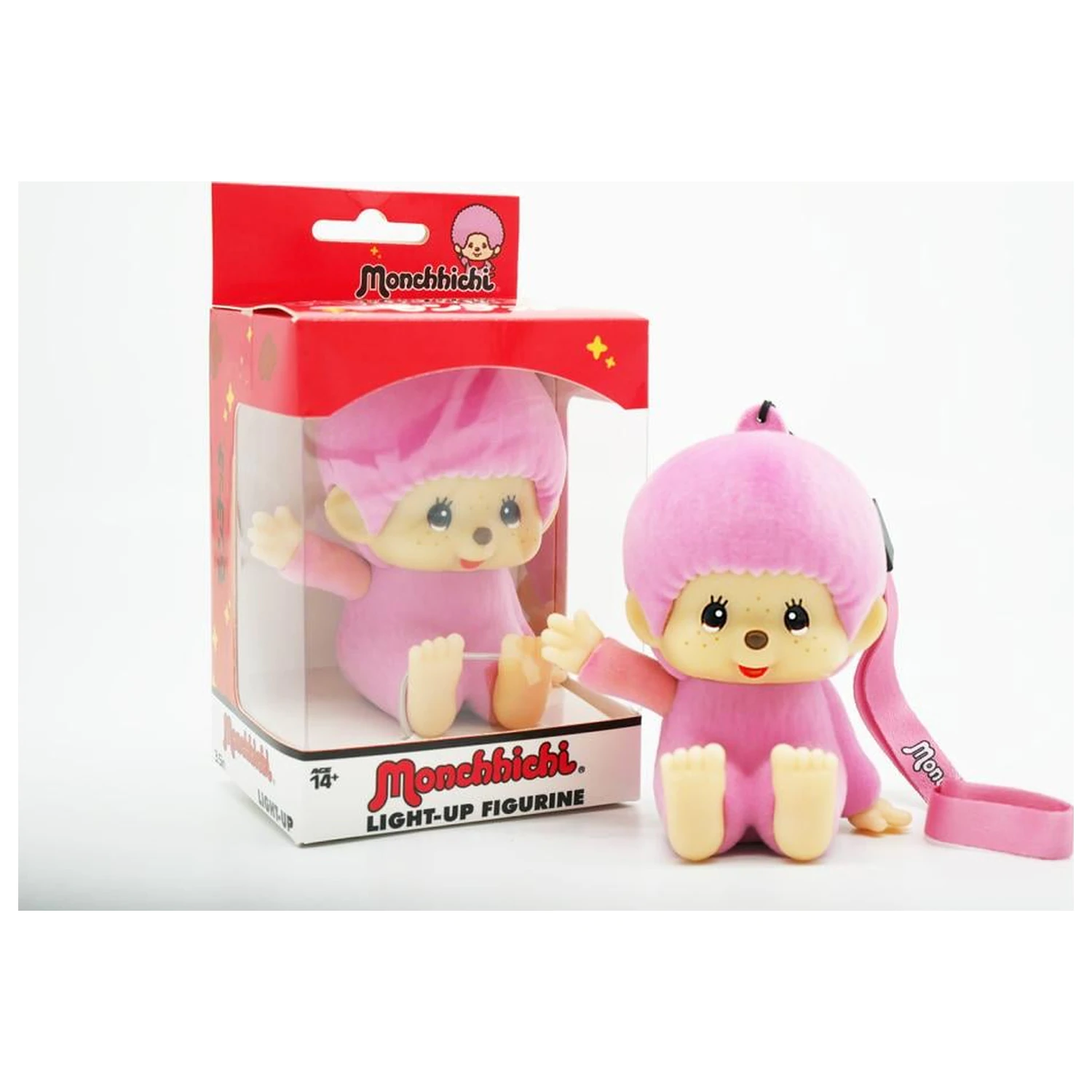 Monchhichi LED svietiaca ružová figúrka 9cm produktová fotografia