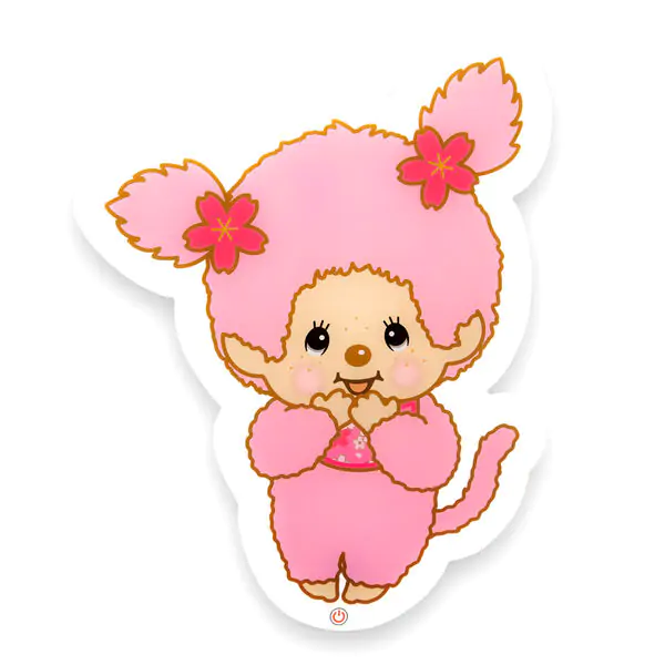 Monchhichi Pink Neon lápa (12 cm) termékfotó