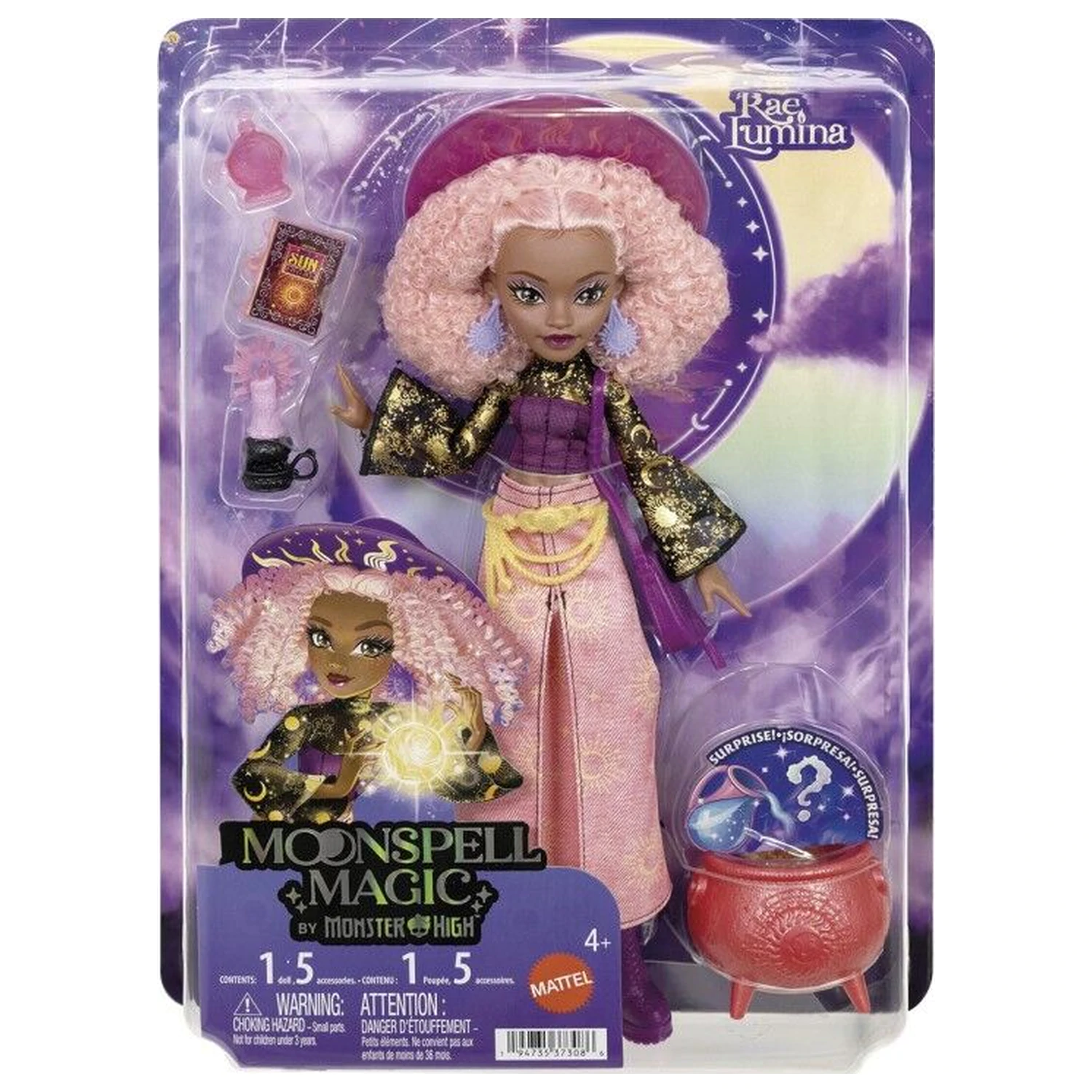 Monster High Moonspell High Rae Sun bábika produktová fotografia