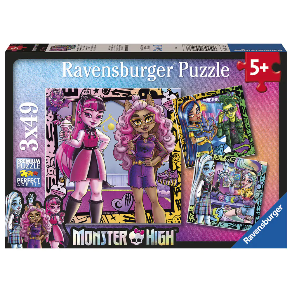 Monster High puzzle 3 x 49 dielikov produktová fotografia