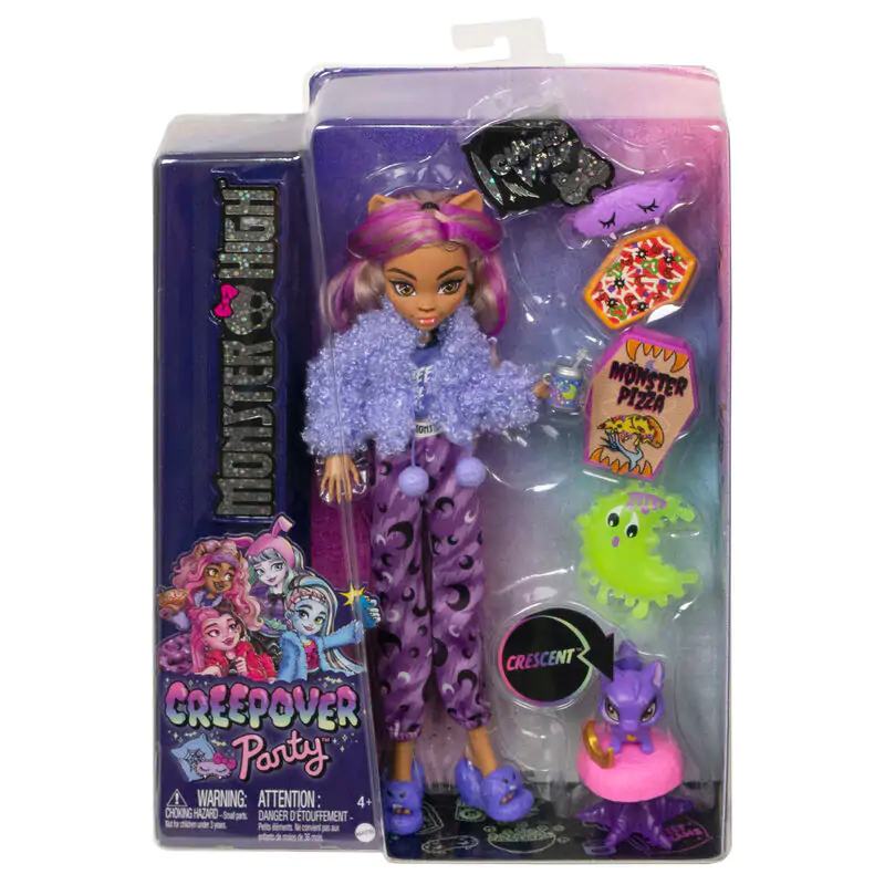 Monster High pyžamová párty Clawdeen Wolf bábika 25 cm produktová fotografia