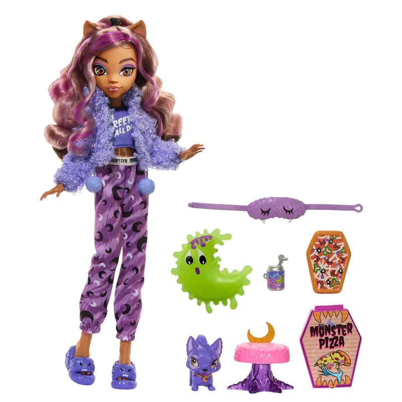 Monster High pyžamová párty Clawdeen Wolf bábika 25 cm produktová fotografia