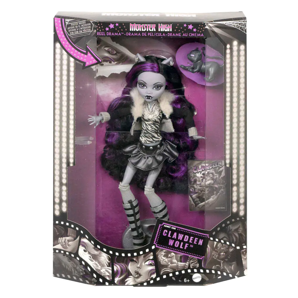 Monster High Reel Drama bábika Clawdeen Wolf produktová fotografia