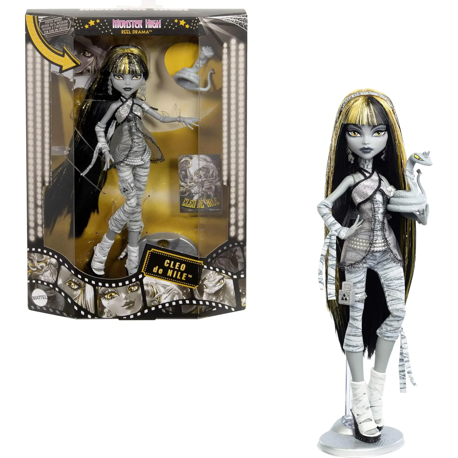 Monster High Reel Drama Cleo bábika produktová fotografia