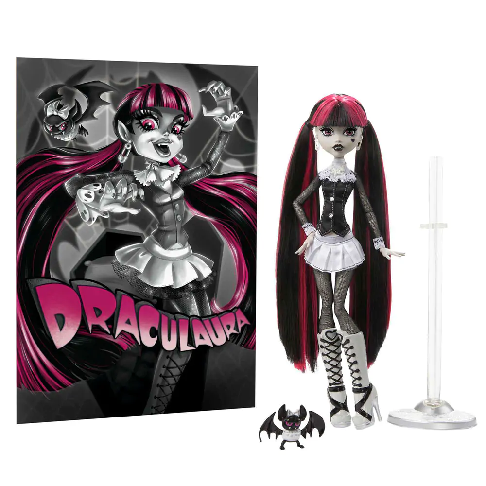 Monster High Reel Drama Draculaura bábika produktová fotografia
