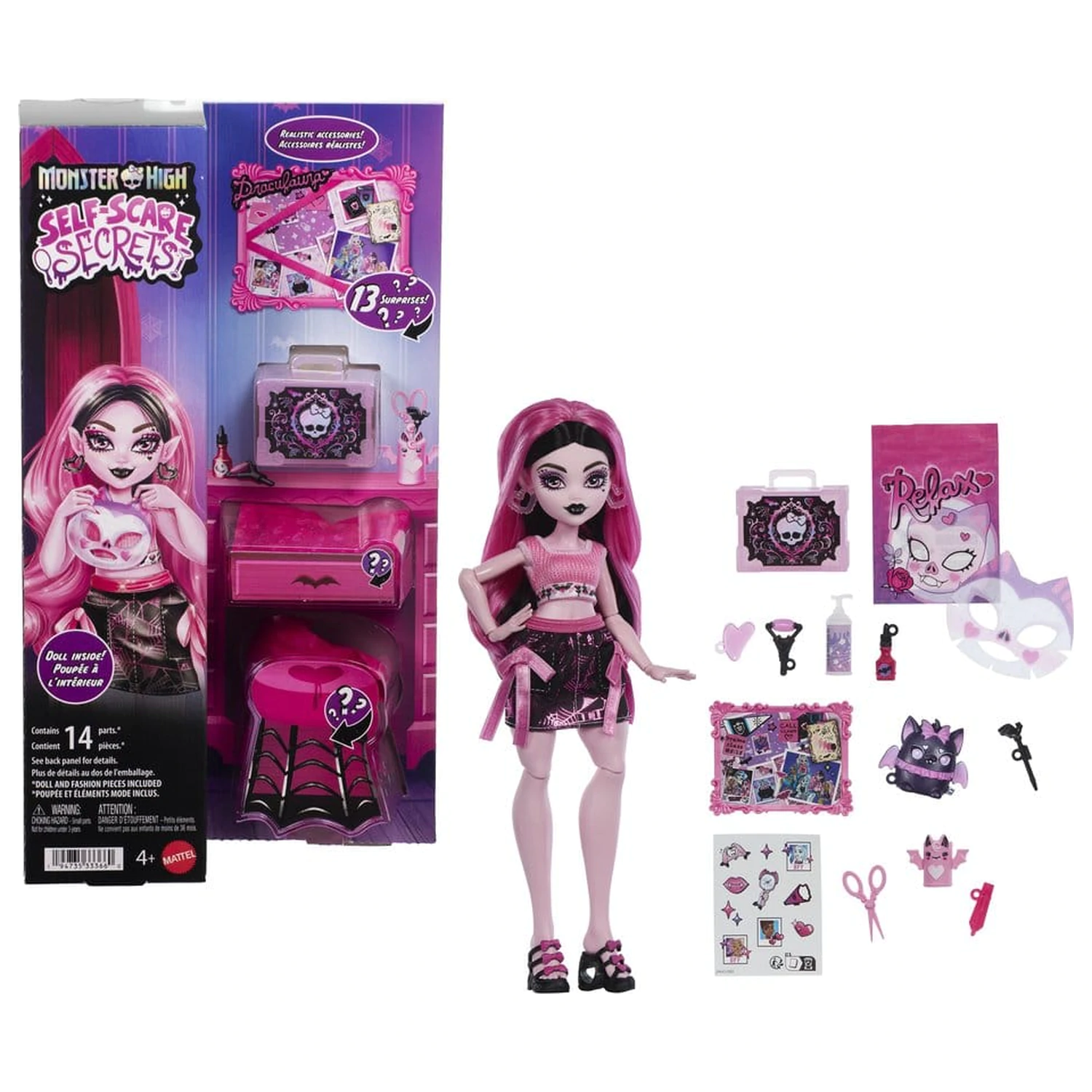 Monster High Self-Scare Secrets bábika Draculaura produktová fotografia