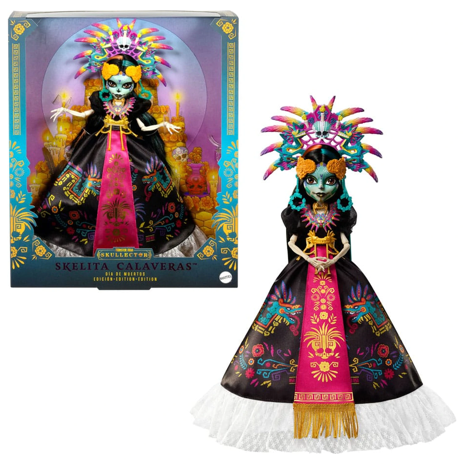 Monster High Skullector Bábika Skelita Calaveras Día de Muertos Edition 32 cm produktová fotografia