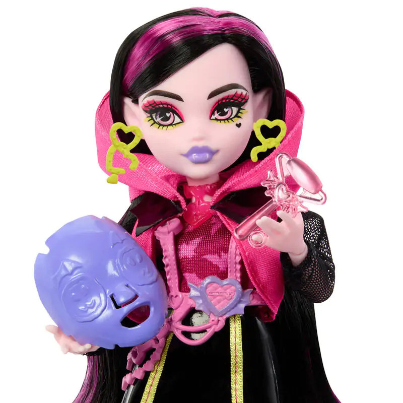 Monster High Skullmate Secrets Neon Frights Draculaura bábika 25 cm produktová fotografia