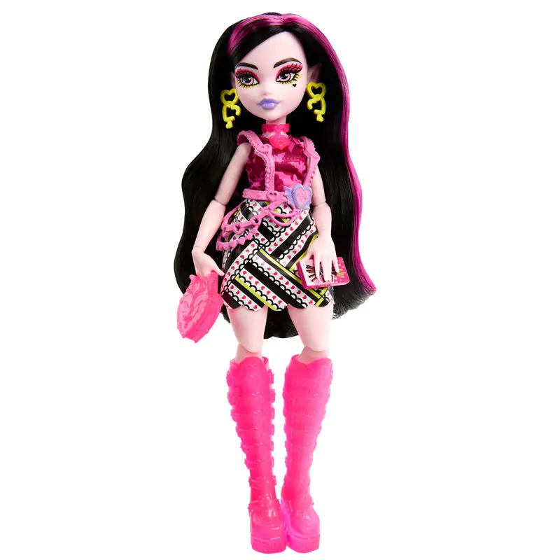 Monster High Skullmate Secrets Neon Frights Draculaura bábika 25 cm produktová fotografia