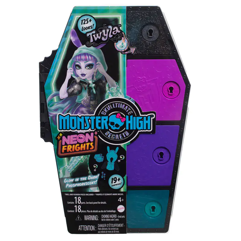 Monster High Skullmate Secrets Neon Frights Twyla bábika 25 cm produktová fotografia