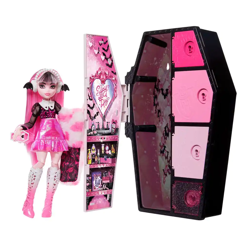 Monster High Skulltimate Secrets: Fearidescent Doll Draculaura 25 cm bábika produktová fotografia