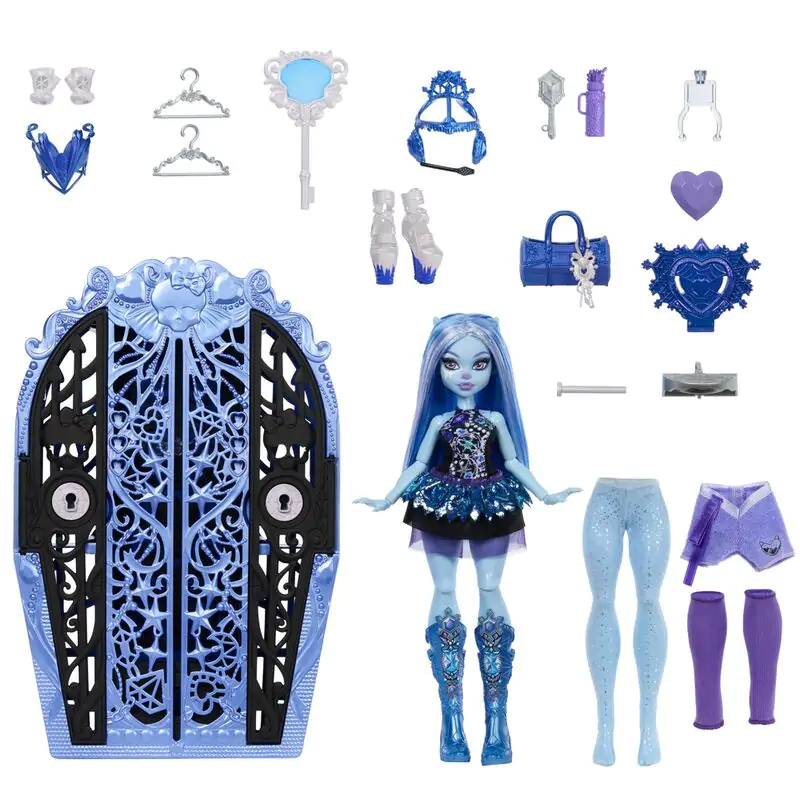 Monster High Skulltime Secrets Abbey Bominable bábika + szekrény termékfotó