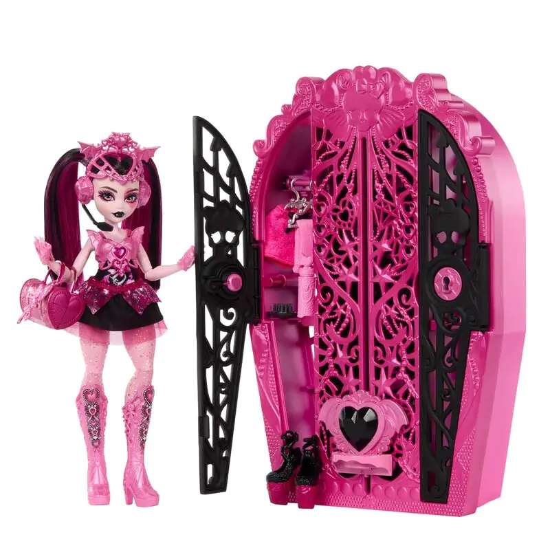 Monster High Skulltime Secrets Draculaura bábika + skrinka produktová fotografia