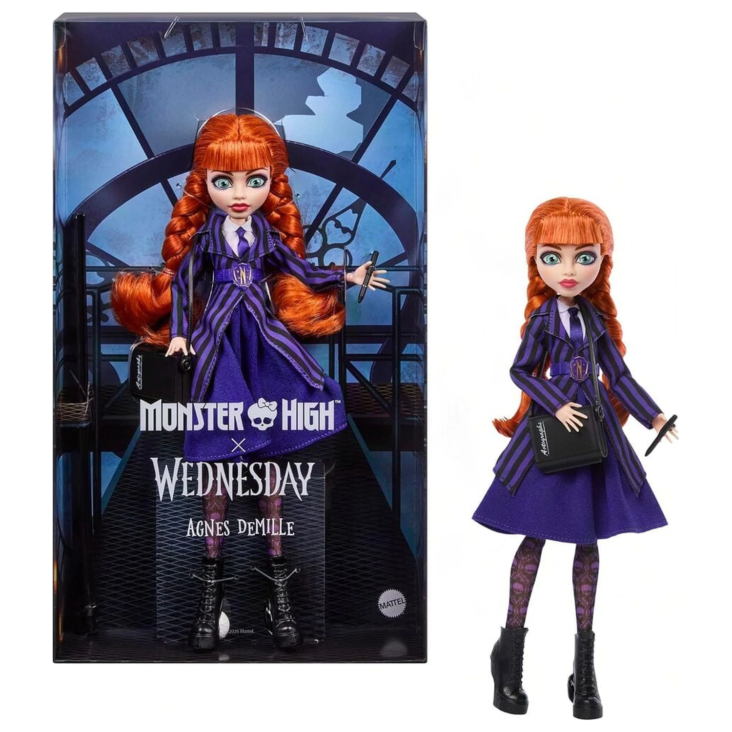 Monster High Wednesday Agnes bábika produktová fotografia