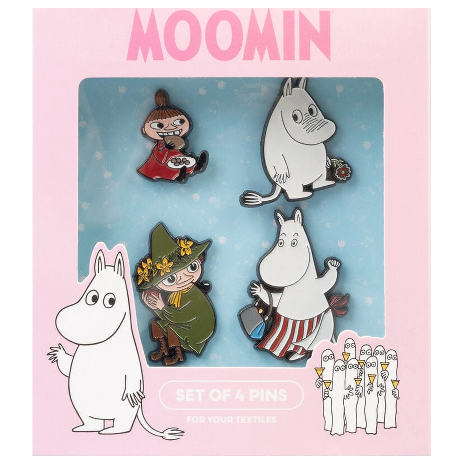Moomin set 4 odznakov produktová fotografia