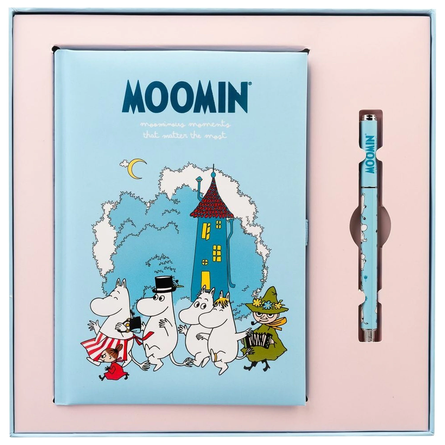 Moomin A5 zápisník a sada pier produktová fotografia