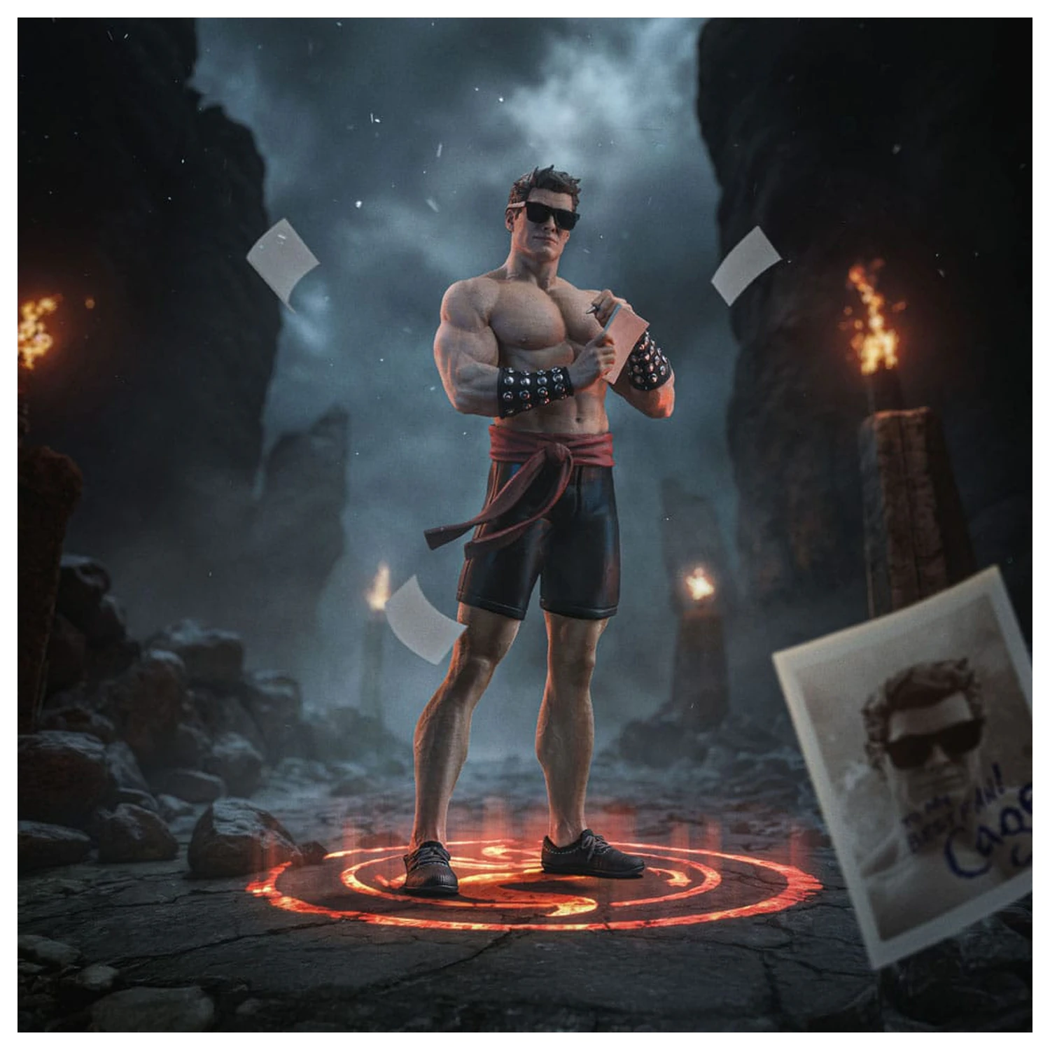 Mortal Kombat Art Scale Socha 1/10 Johnny Cage 24 cm produktová fotografia