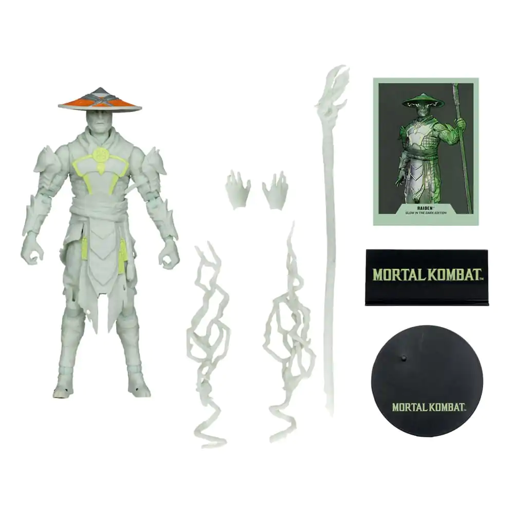Akčná figúrka Mortal Kombat Glow in the Dark Edition Raiden (Gold Label) 18 cm produktová fotografia