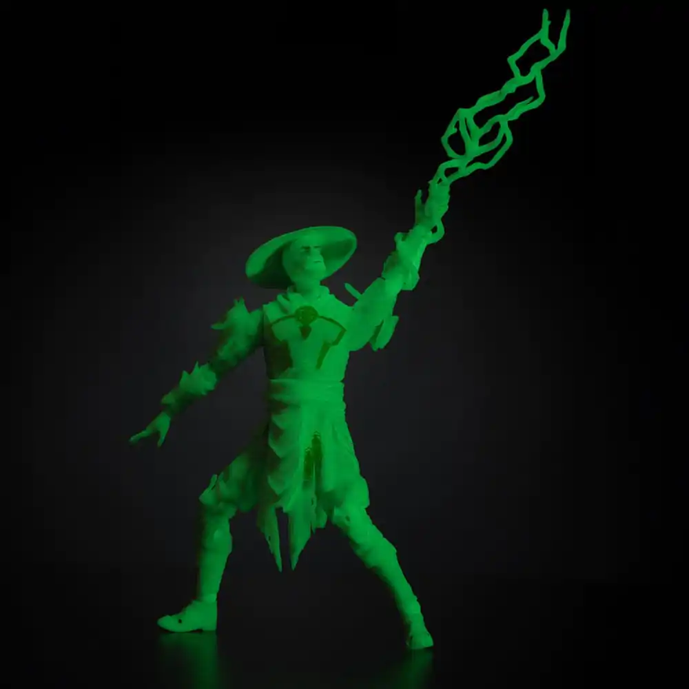 Akčná figúrka Mortal Kombat Glow in the Dark Edition Raiden (Gold Label) 18 cm produktová fotografia