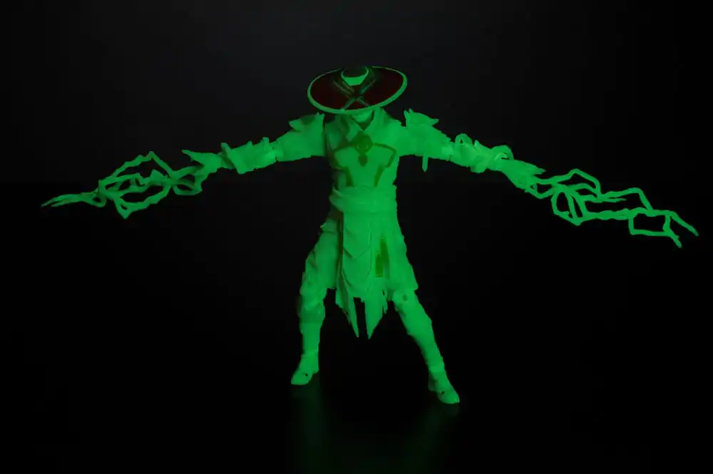 Akčná figúrka Mortal Kombat Glow in the Dark Edition Raiden (Gold Label) 18 cm produktová fotografia