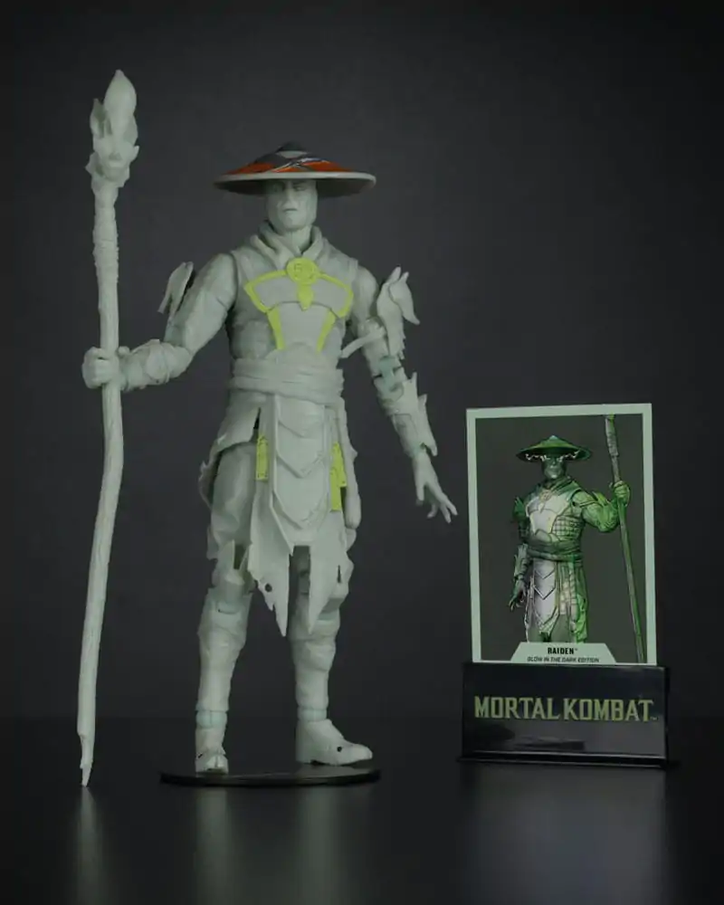 Akčná figúrka Mortal Kombat Glow in the Dark Edition Raiden (Gold Label) 18 cm produktová fotografia