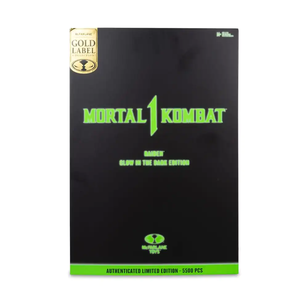 Akčná figúrka Mortal Kombat Glow in the Dark Edition Raiden (Gold Label) 18 cm produktová fotografia