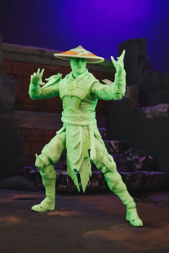 Akčná figúrka Mortal Kombat Glow in the Dark Edition Raiden (Gold Label) 18 cm produktová fotografia