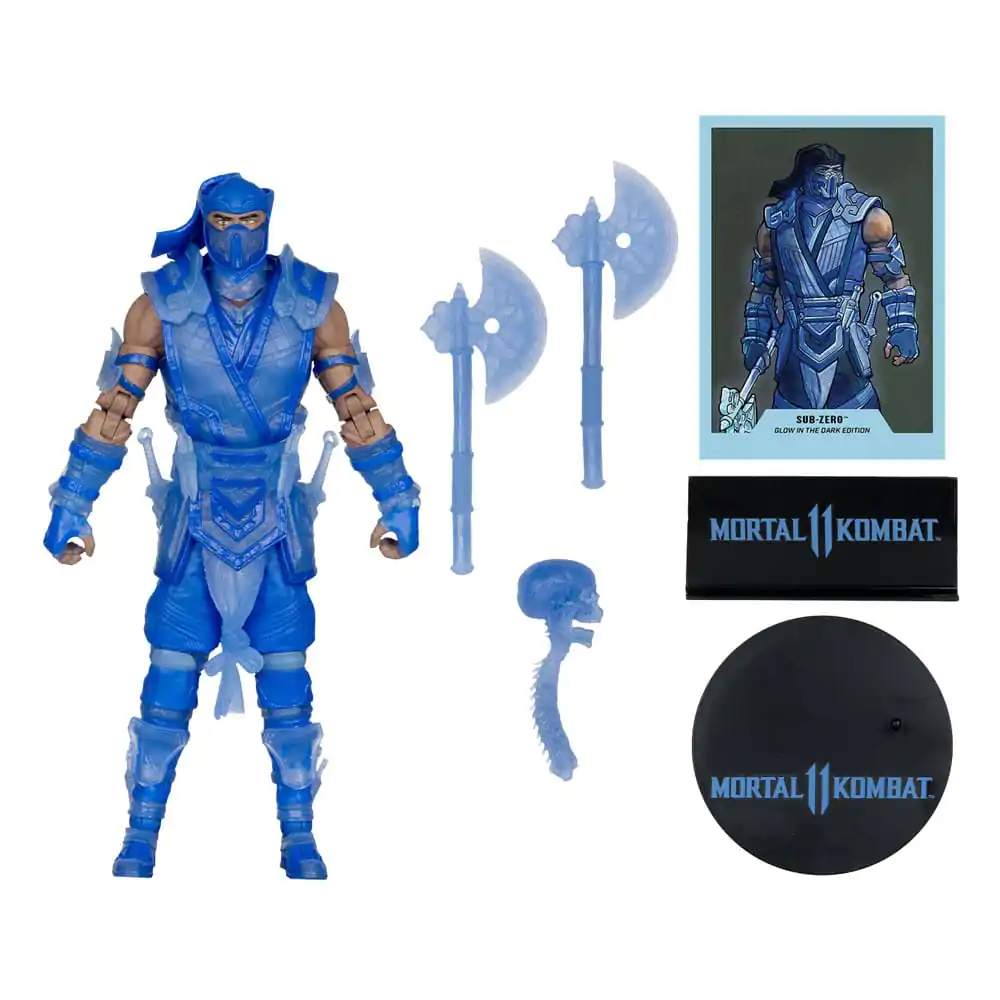 Mortal Kombat akčná figúrka Glow in the Dark Edition Sub-Zero (Gold Label) 18 cm produktová fotografia