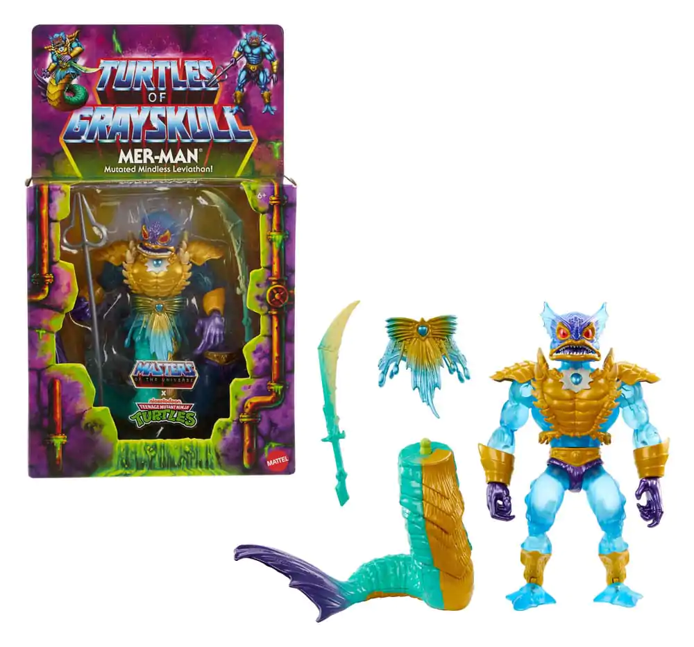 MOTU x TMNT: Turtles of Grayskull Deluxe Akčná figúrka Mer-Man 14 cm produktová fotografia