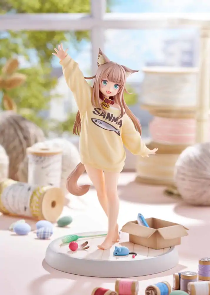 Soška Moja mačka je kawaii dievča 1/6 Kinako Play With Ver. AmiAmi Limited Edition 21 cm produktová fotografia