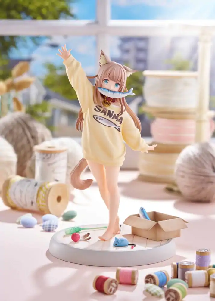 Soška Moja mačka je kawaii dievča 1/6 Kinako Play With Ver. AmiAmi Limited Edition 21 cm produktová fotografia