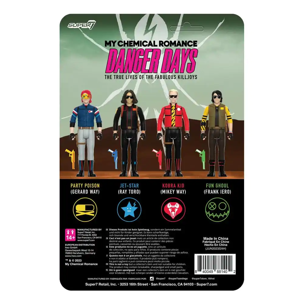 My Chemical Romance ReAction Akčná figúrka Wave 01 (Danger Days) Party Poison (Unmasked) 10 cm produktová fotografia