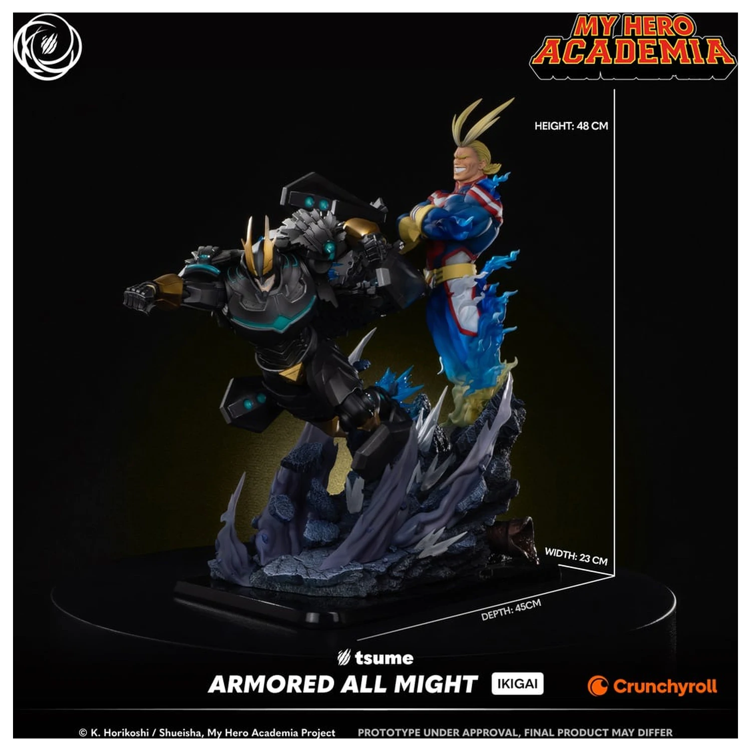 My Hero Academia Armored All Might socha Ikigai 1/6 od Tsume 48cm produktová fotografia