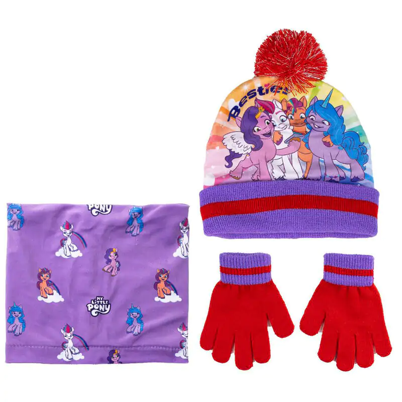 My Little Pony kids nákrčník, čiapočka a rukavice set termékfotó