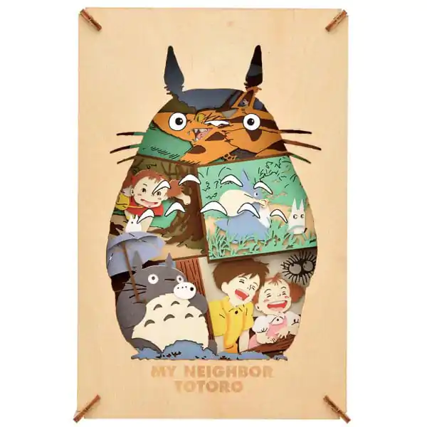 My Neighbor Totoro Papierová Modelová Súprava Paper Theater Wood Style Silueta Big Totoro produktová fotografia