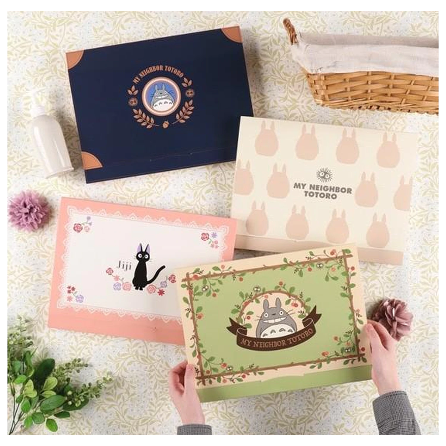 My Neighbor Totoro Totoro denim stehová sada uterákov produktová fotografia