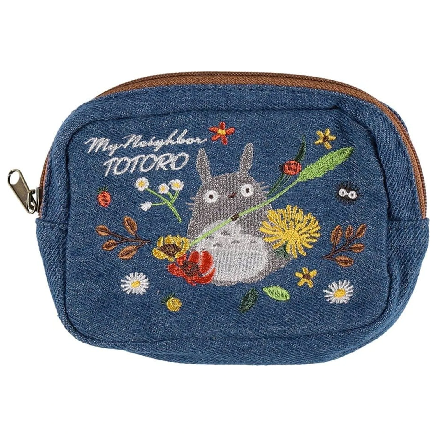 My Neighbor Totoro Denim Pouch Totoro & flower wreath produktová fotografia