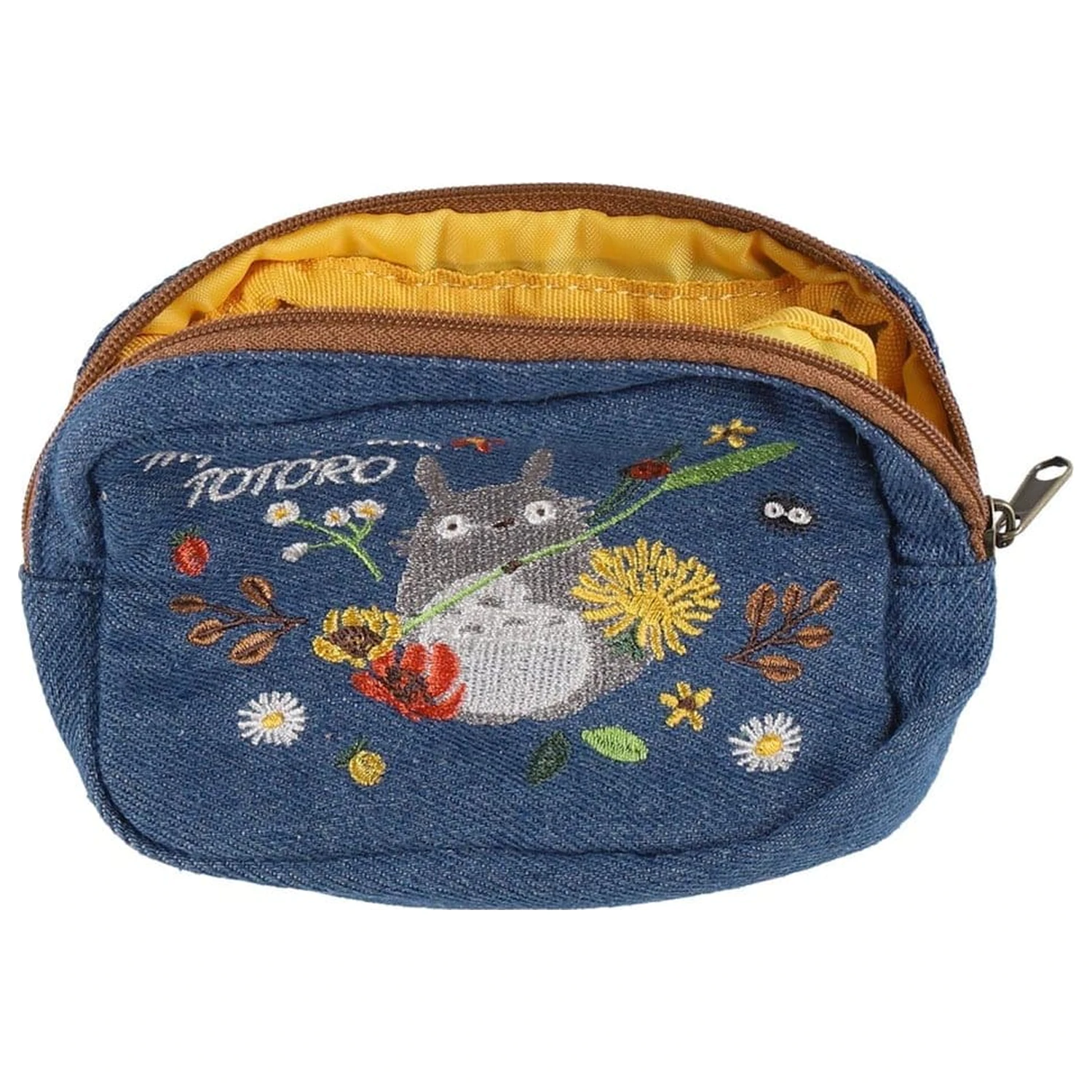 My Neighbor Totoro Denim Pouch Totoro & flower wreath produktová fotografia
