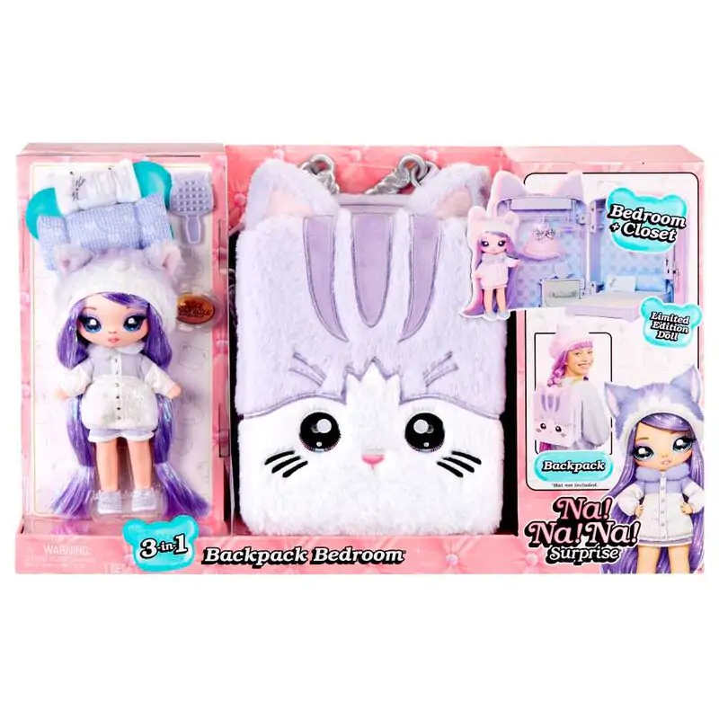 Na! Na! Na! Surprise Lilac Kitten mini ruksak playset + bábika produktová fotografia