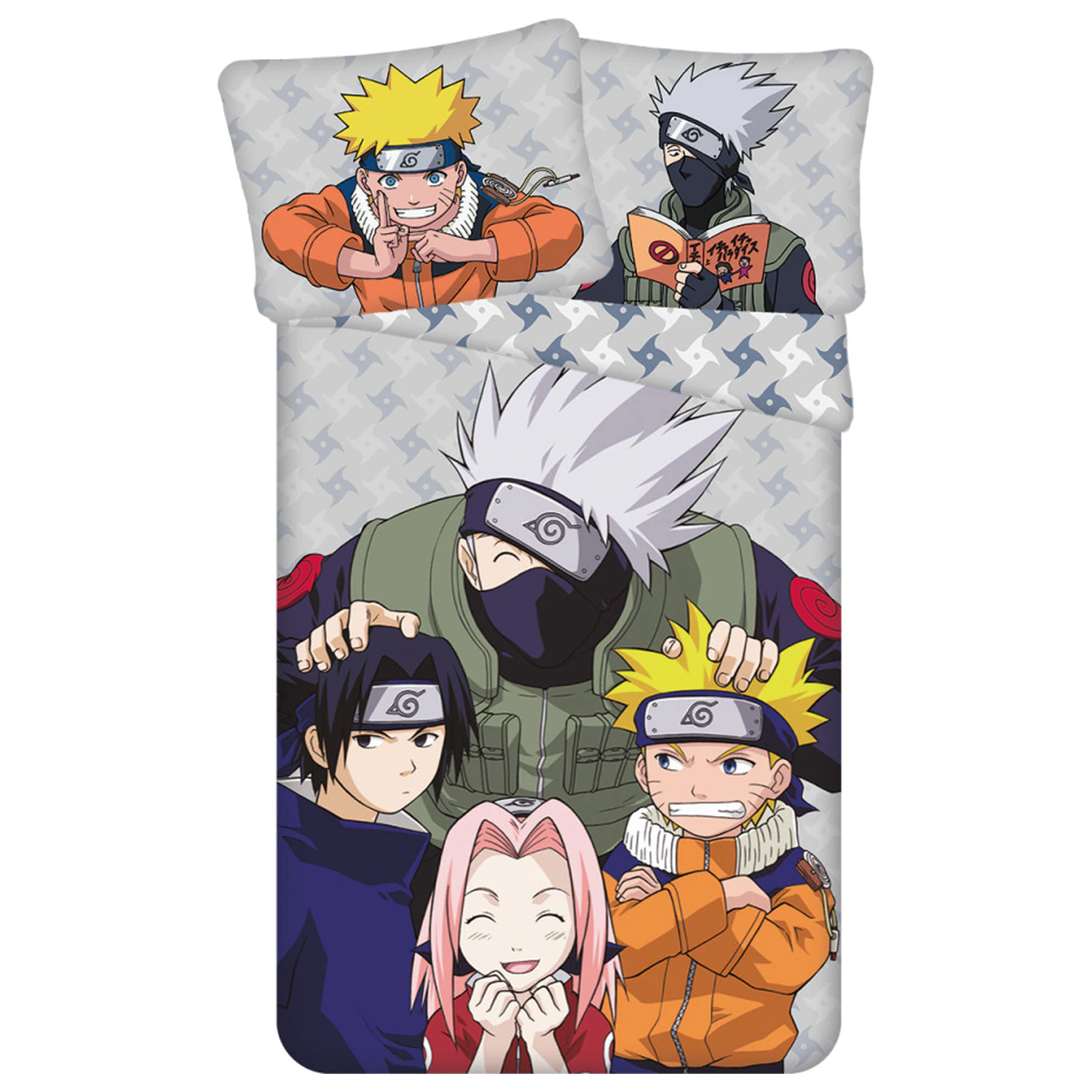 Naruto sivý obliečka na perinu produktová fotografia