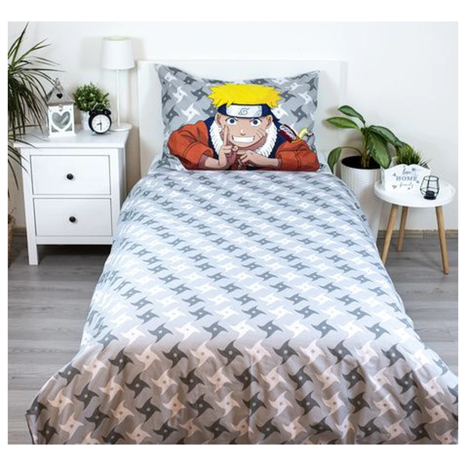 Naruto sivý obliečka na perinu produktová fotografia