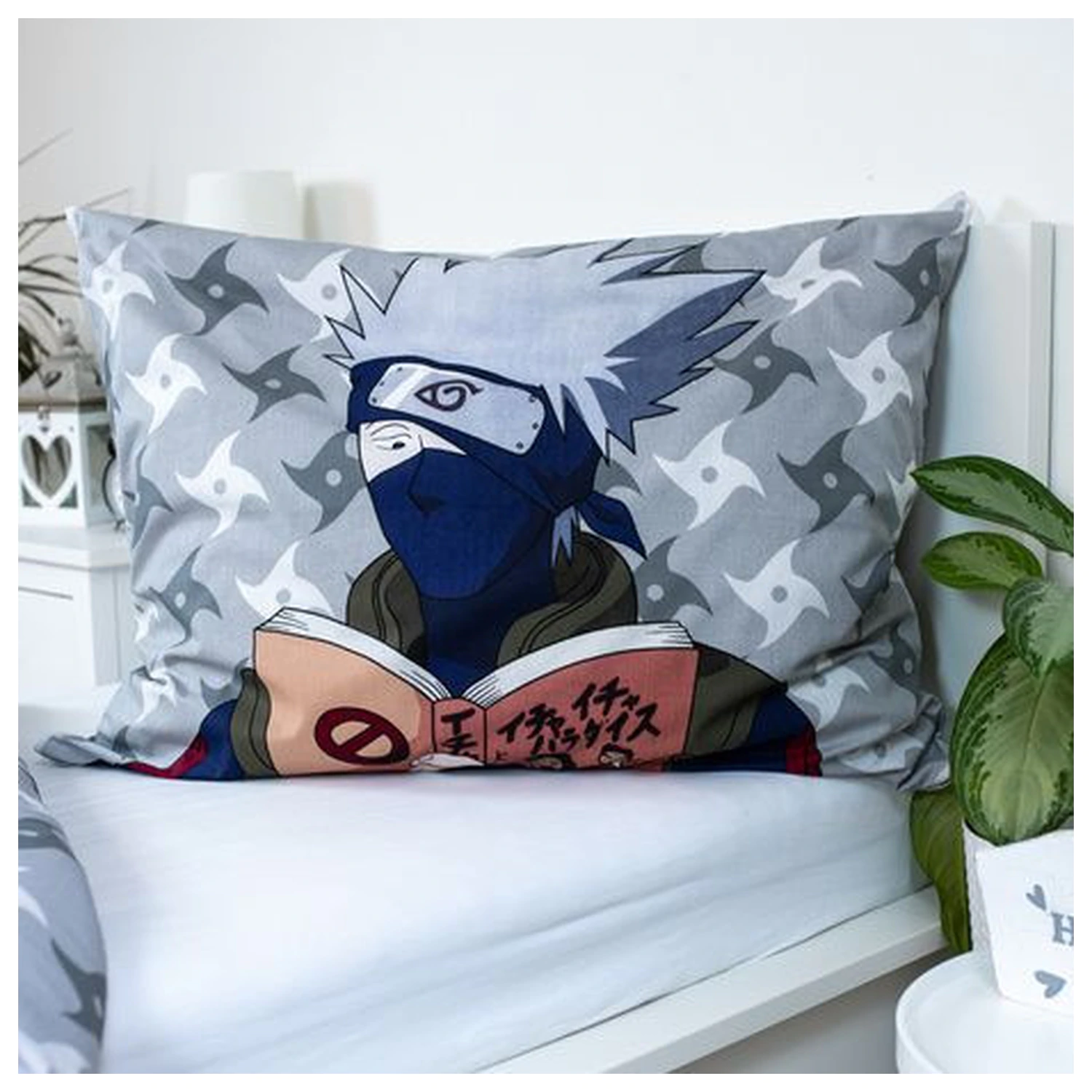 Naruto sivý obliečka na perinu produktová fotografia