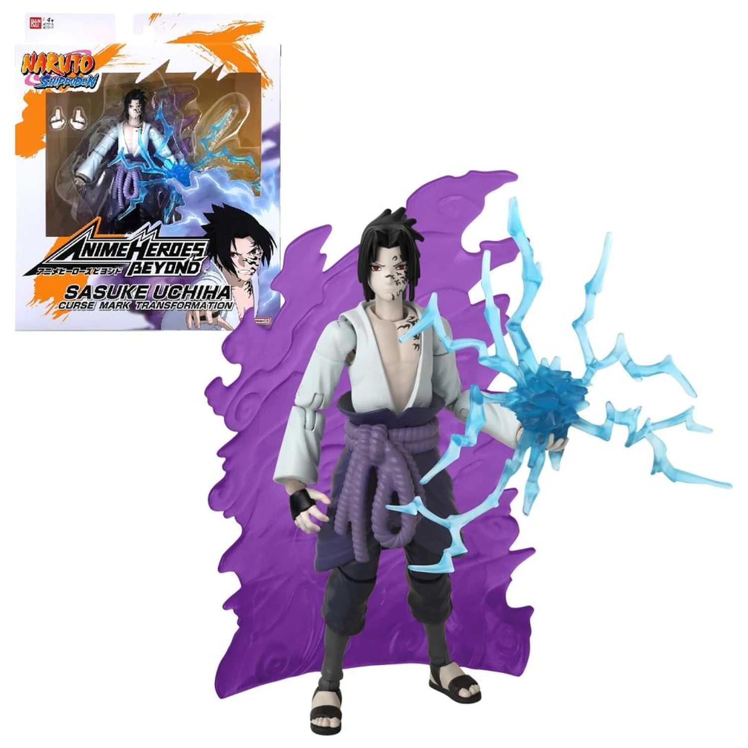 NARUTO Sasuke s transf. efektom Figure Anime Heroes Beyond 17cm produktová fotografia