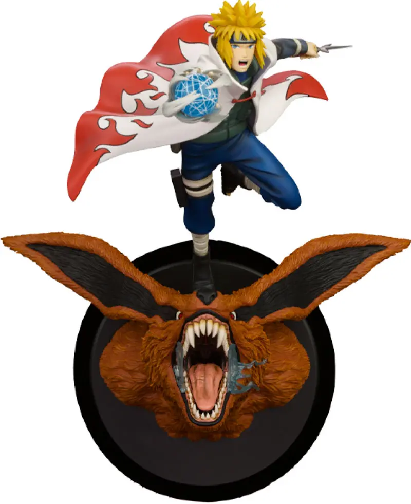 Naruto Shippuden PVC Statue 1/8 Minato Namikaze Vs Nine Tailed Fox 41 cm termékfotó